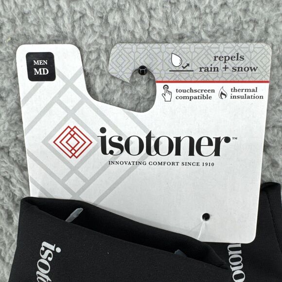 Isotoner Quilted Insulated‎ Fleece Lined Touchscreen Gloves Men's Sz Medium NWT - Picture 2 of 4